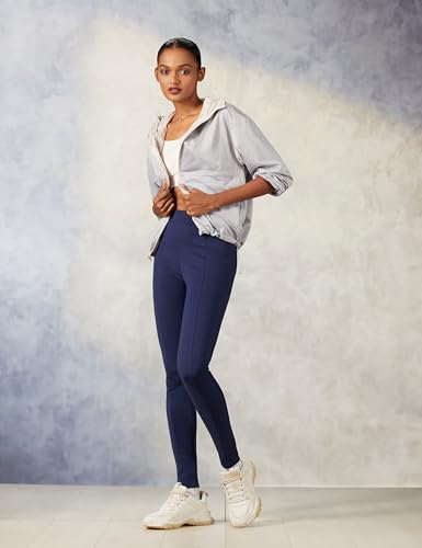 Van Heusen Women Athleisure 4 Way Stretch Treggings - Body Hug, Flexible Waistband_66306_Dark Navy_SS