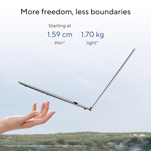 ASUS Vivobook S16,Intel Core Ultra 5 225H,AI PC(Intel Arc iGPU/16GB RAM/512GB SSD/FHD/16/60Hz/Backlit Keyboard/70Whr/Windows 11/M365 Basic(1Year)*/Office Home 2024/Cool Silver/1.7 Kg) S3607CA-SH071WS