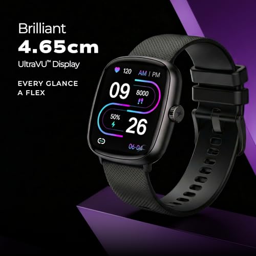Fastrack Jupiter S3 Smartwatch with 1.83” TFT 2.5D Display, Push Button & Rotary Crown,BT Calling,HRM, SpO2 & Sleep Tracking,Multiple Menu Styles,IP68,24/7 Health Suite,Upto 5 Days Battery - Blue