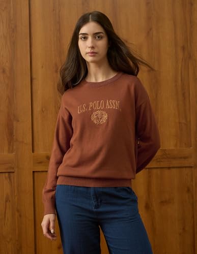 U.S. Polo ASSN. Women's Cotton Casual Sweater (UWAW25SWE209