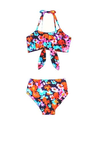 HIBA CREATIONS Baby Girl Swimming Costume Multicolor Floral Bikini with Panty 1-2 Years