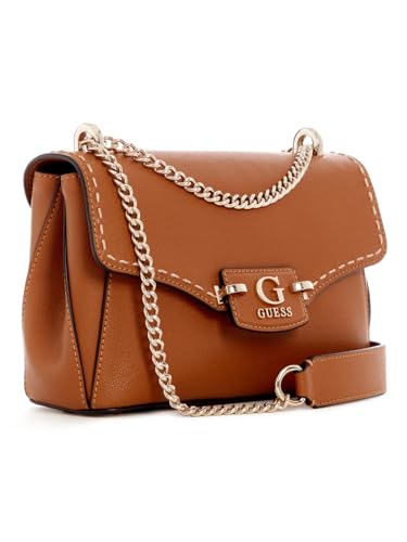 GUESS Caramel Solid Nastra Convertible Flap Crossbody Bag