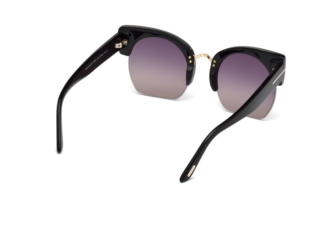 Tom Ford UV Protected Black Bug Eye Half rim Sunglasses for Men - FT0552 55 01B