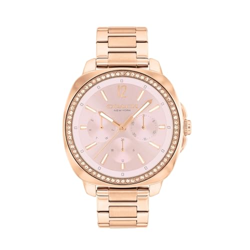 Coach Kitt Qtz Multifunction Blush Tonneau Dial Women's Watch|Ionic Plated Rose Gold Steel Material|Rose Gold Color Band - 14504399