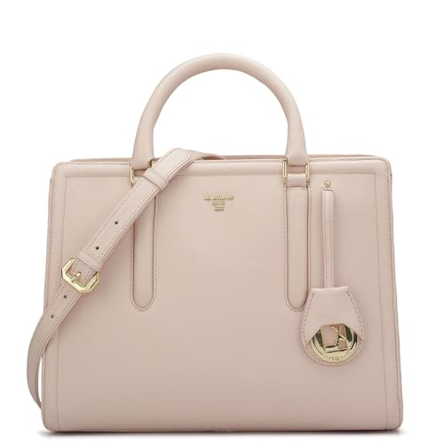 Da Milano Genuine Leather Pink Satchel (00282C) (Medium)