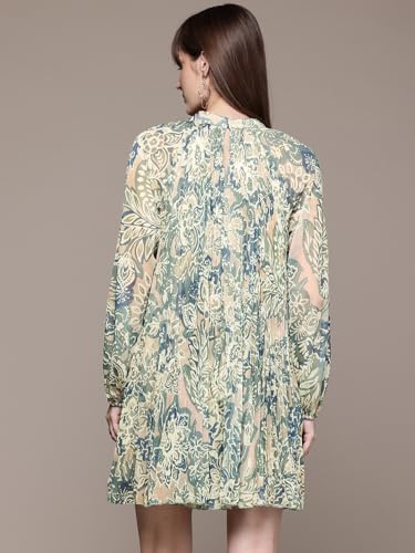 Label RITU KUMAR Full Sleeves Priinted Short Dress