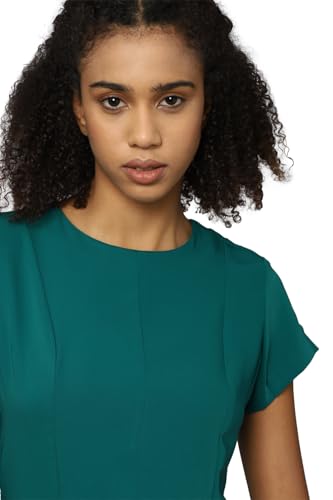 Allen Solly Women's Polyester Modern Mid-Thigh Length Dress (AHDRWRGF868103_Green