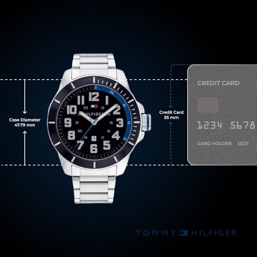 Tommy Hilfiger Quartz Analog with Black Dial Silver Stainless Steel Strap Watch for Women - TH1791074W