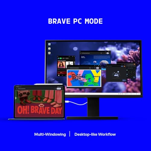 Brave Ark 2-in-1 Android PC | Segment's Biggest 14,550mAh Battery | Snapdragon 8s Gen 3 | 12.95" 2.8K 144Hz | DTS Audio 8 Speakers | 12GB RAM 256GB ROM | Brave Ark Pen 20+ Functions | Galactic Blue
