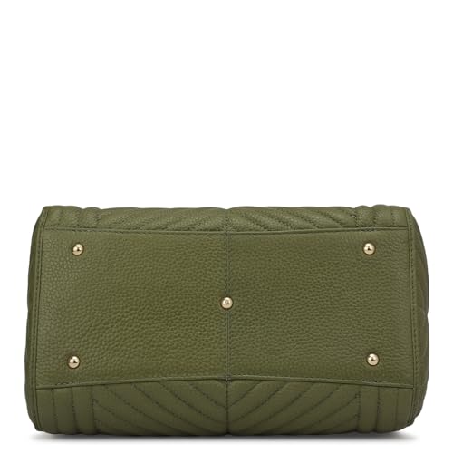 Da Milano Leather Satchel for Women - Green