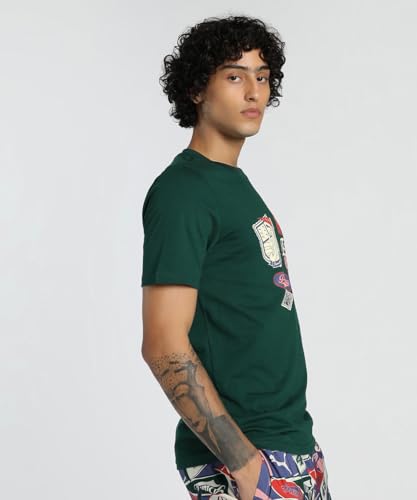Puma Men's Regular Fit T-Shirt (634158_Dark Myrtle