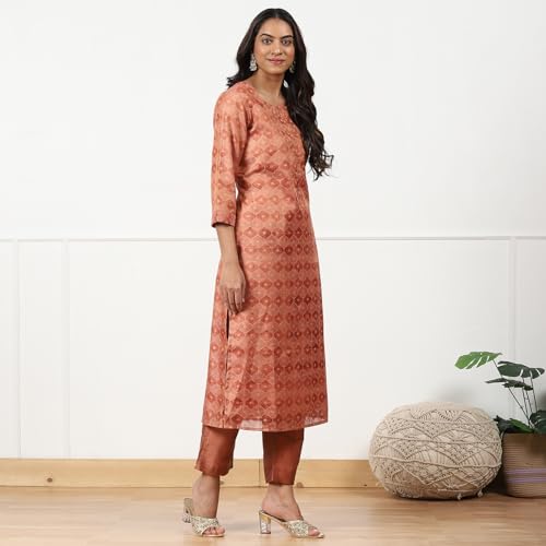 Brown Tissue Digital Print Unstitched Suit Set