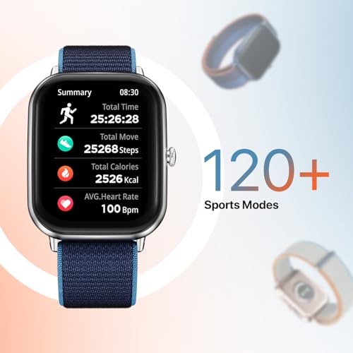 Fire-Boltt Newly Launched Ninja Call Pro Max Nyluxe Smart Watch 2.01 inch Display, Bluetooth Calling, 120+ Sports Modes, Health Suite, Voice Assistance (Cyan)