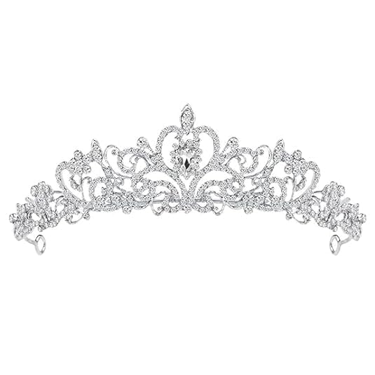 Koshiya Silver Crystal Tiara Crowns Queen Crown for Bridal Women Girls Wreath Headpiece Princess Elegant Crown Bridal Wedding Prom Birthday Party Headbands for Women Hair Accessories