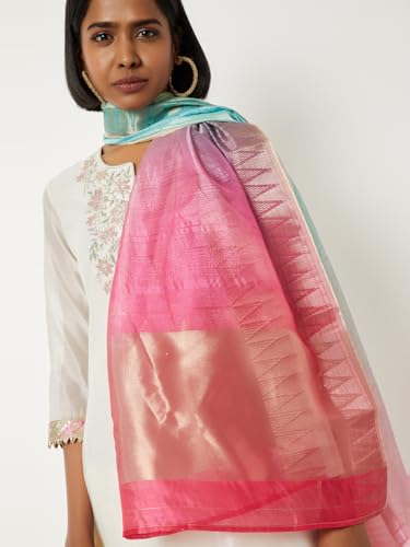 Max Women Embroidered A-line Kurta Set (White_M)