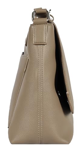 eske Maik Vegan Leather Shoulder Bag for Women | Adjustable 58 cm Strap | Magnetic Snap Closure | Two Slip Pockets | Lightweight & Stylish Daily Crossbody Purse | Compact & Versatile Sling Bag (Stone)