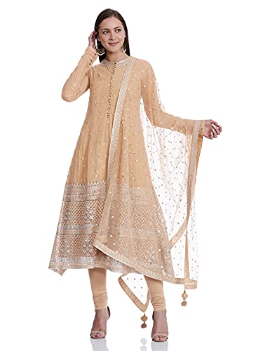 W for Woman Women's Rayon straight Salwar Suit Set (20FESP10527-400131_ Green_ 6 (X-Small))