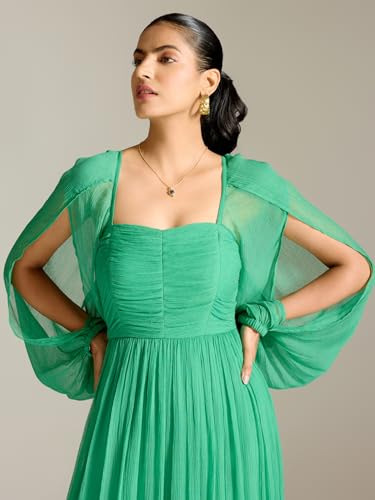 Label RITU KUMAR Emerald Xenia Full Sleeves Long Dress