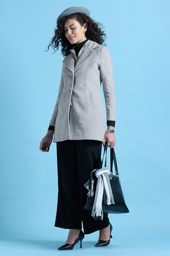 Women Grey Solid Formal Jacket