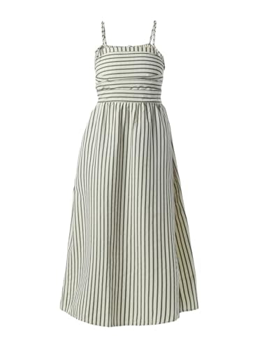 ONLY Women's Striped Fit and Flare Light Green Dress