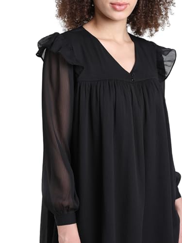 ONLY Women Solid Polyester Above Knee Black Dress