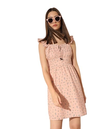 ONLY Women's Fit and Flare Pink Dress