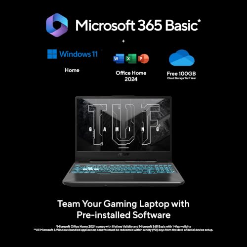ASUS TUF A15 (2026),Smartchoice,AMD Ryzen 7 8845HS,RTX 3050-4GB,16GB RAM (Upgradeable),512GB SSD,FHD,15.6"(39.6 cm),144Hz,Win 11,M365 Basic(1Y),Office 24,Black,2.3 Kg,FA506NCG-HN192WS,Gaming Laptop