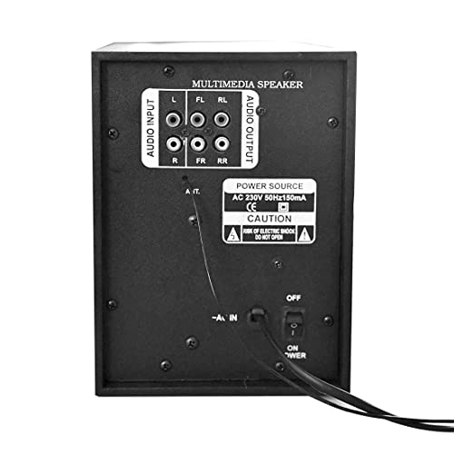 IKALL IK44 2.1 Bluetooth Home Theatre Speaker System - High Power Sound, Remote, Elegant Design (Black)