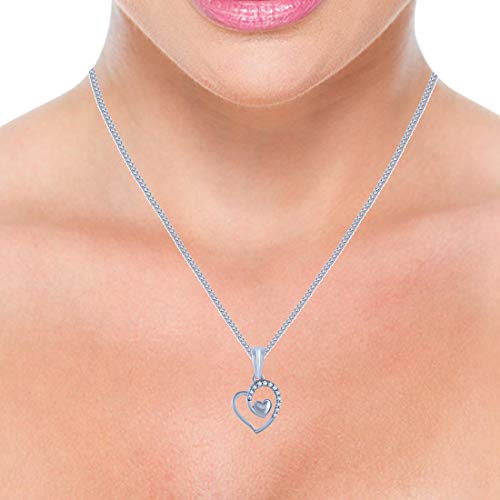 P.C. Chandra Jewellers 14k (585) White Gold and Diamond Pendant for Women