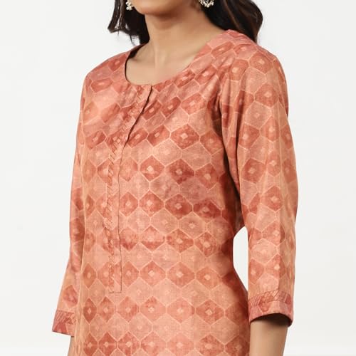 Brown Tissue Digital Print Unstitched Suit Set