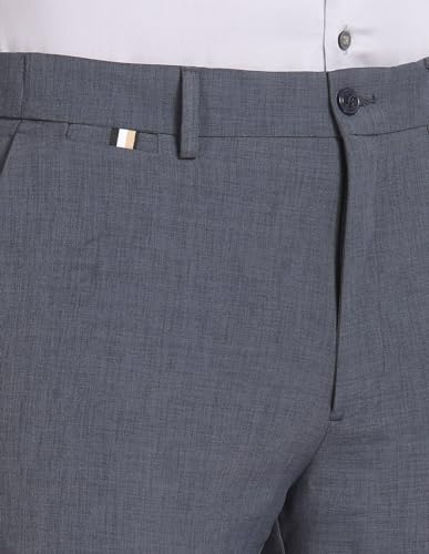 Arrow Mid Rise Flat Front Trousers Dark Grey