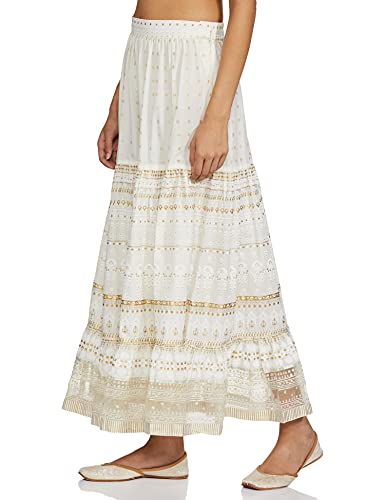 W for Woman Women's Maxi Skirt (20FEW50293-113325_White_WM_White_M)
