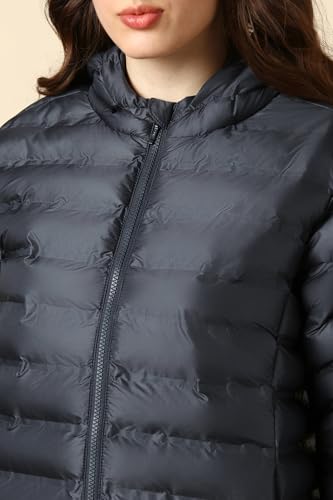 Women Navy Solid Casual Jacket