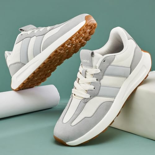 Campus Women's GRIT Off WHT/L.Gry Sneakers - 8UK/India 1 Pair