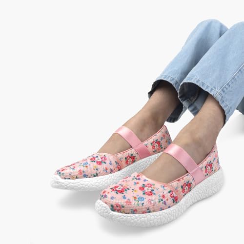 KazarMax Kids Girl's Peach Ballerinas - 3 UK