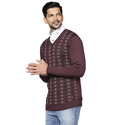 Raymond Dark Maroon Sweater (Size: 39)-RMWX01104-M8