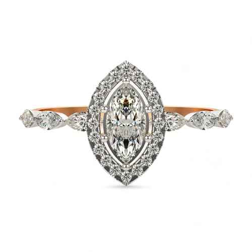 VALANOVA Hallmarked 14K Gold & Certified Lab Grown Diamond 0.81cts | Ring For Women's/Girls | Stylish & Elegant | VGR0464M | Ring Size: 14