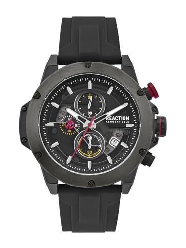 Kenneth Cole Reaction Chronograph Black Dial Watch for Men - KRWGO0071101