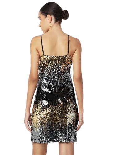 VERO MODA Women's Polyester Sheath Above The Knee Dress (10317316- Black