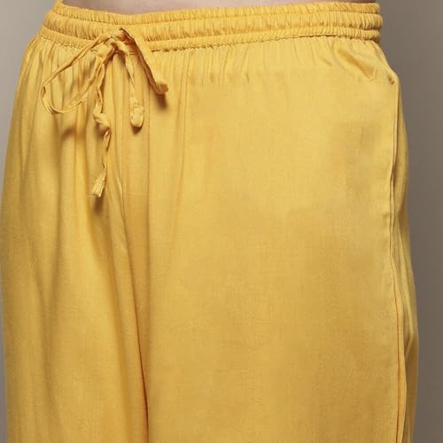 BIBA Women Polyester Printed Suit Set (SKDPAISLEYDIVA9671SS24YEL_Yellow