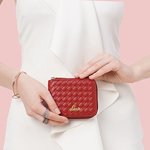 Lavie Women's Bot Pro Compact Zip Around Wallet Red Ladies Purse Handbag