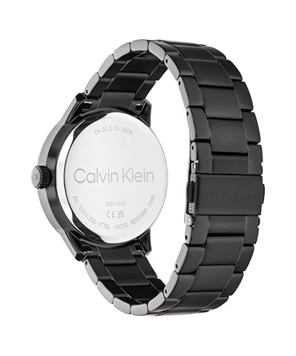 Calvin Klein Minimalistic Pilot Qtz Basic Calendar Black Round Dial Men's Watch|Stainless Steel Material|Multi Color Band - 25200516