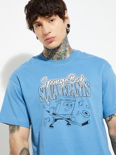 Max Men's Regular Fit T-Shirt (UBCKHCTS005LI_Blue