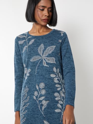 Max Women's Acrylic Regular Kurta (AKWKWI25SA_Blue