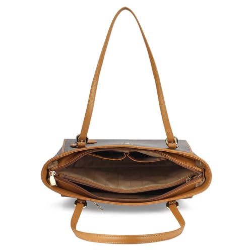 Da Milano Leather Tote Bag for Women - Brown (00173OL)