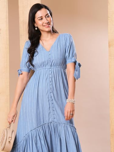 Globus Women Ethnic Dresses (GS567768_Blue_2XL)