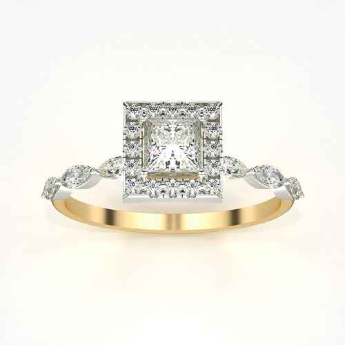 VALANOVA Hallmarked 18K Gold & Certified Lab Grown Diamond 0.75cts | Ring For Women's/Girls | Stylish & Elegant | VGR0464P | Ring Size: 15