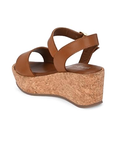 Delize Tan Light Leather women lightweight, leather, clog sandals 62641A-41