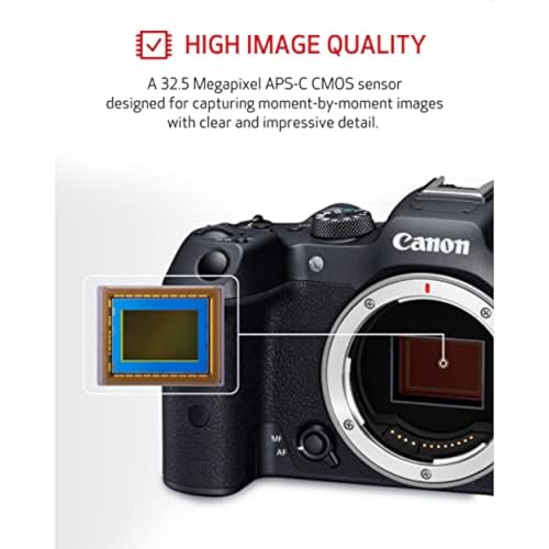 Canon EOS R7 Mirrorless Camera Body, 32.5MP APS-C CMOS Sensor, 4K60 Video, Dual Pixel CMOS AF II, IBIS, Wi-Fi/Bluetooth, Bundle w/ 64GB Card, Filter Kit, Extra Battery, 1-Year Warranty