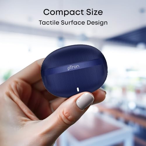 pTron Bassbuds Fury in-Ear TWS Earbuds with 13mm Drivers, 50Hrs Playtime, AI-ENC Clear Calls, Bluetooth V5.4 Wireless Headphones, Voice Assistant, Type C Charging & IPX5 Water Resistant (Blue)